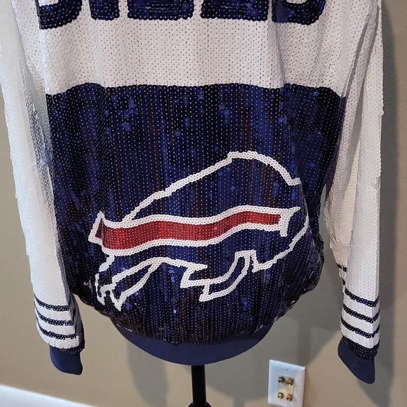 Buffalo Bills Football Sequin Jacket - Picture 4 of 13
